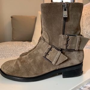 Marc Fisher Grey/Green Suede Boots